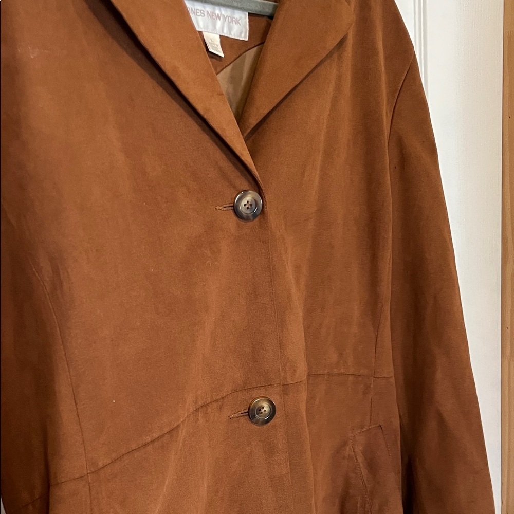 Jones New York Rich Brown Trench Coat - Picture 4 of 8
